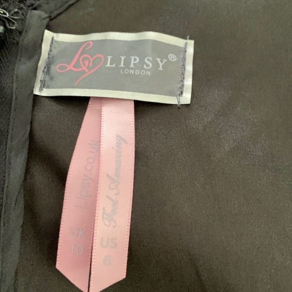 Lipsy Dress black lace x small great condition - Picture 4 of 5